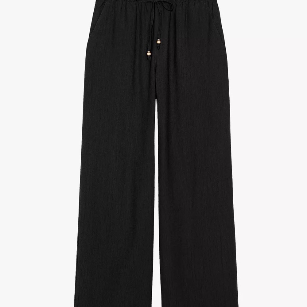 Zara Black Wide leg pants with Drawstring